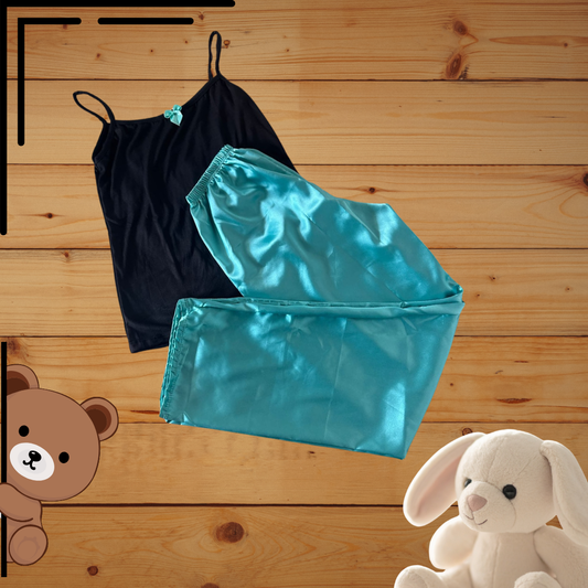 Pijama Pantalón Satín Blusa Piel de Durazno Ref.1023 Und.