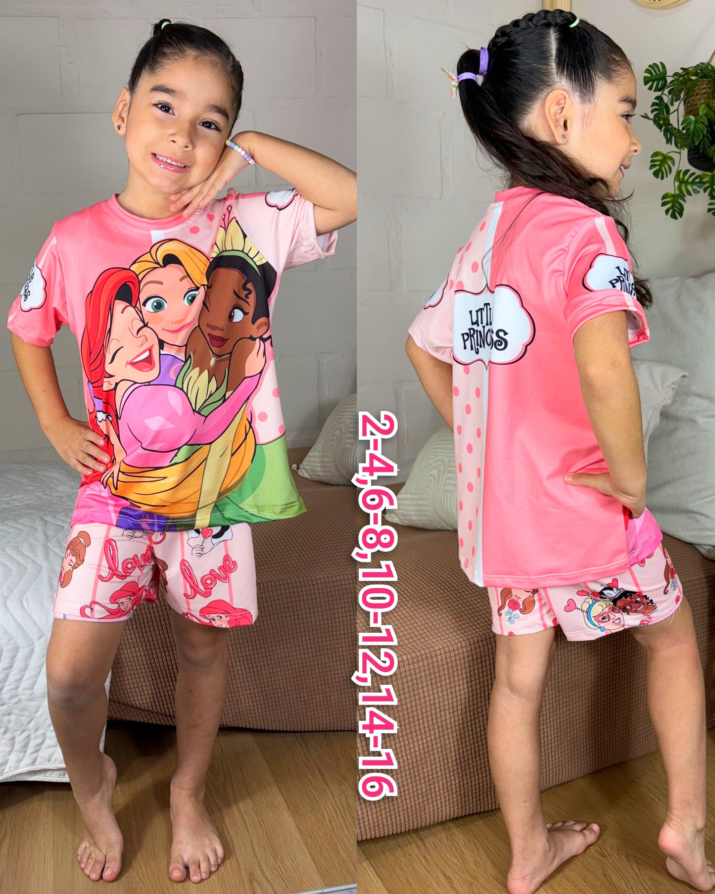 Pijama Short Camiseta Niña Sublimada Ref.1012
