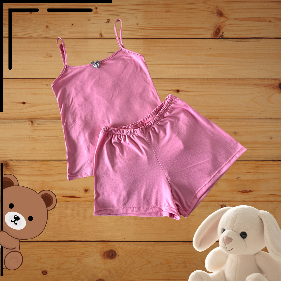 Pijama Short Unicolor Ref.101815 Rosado