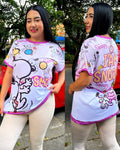 Blusón Sublimado Ref.101911 Snoopy Blanco Morado