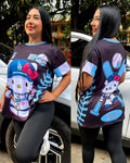 Blusón Sublimado Ref.101915 Hello Kitty Dodgers Negro Azul