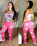 Pijama Pantalón Tira Sublimada Ref.10237 Hello Kitty Rosado