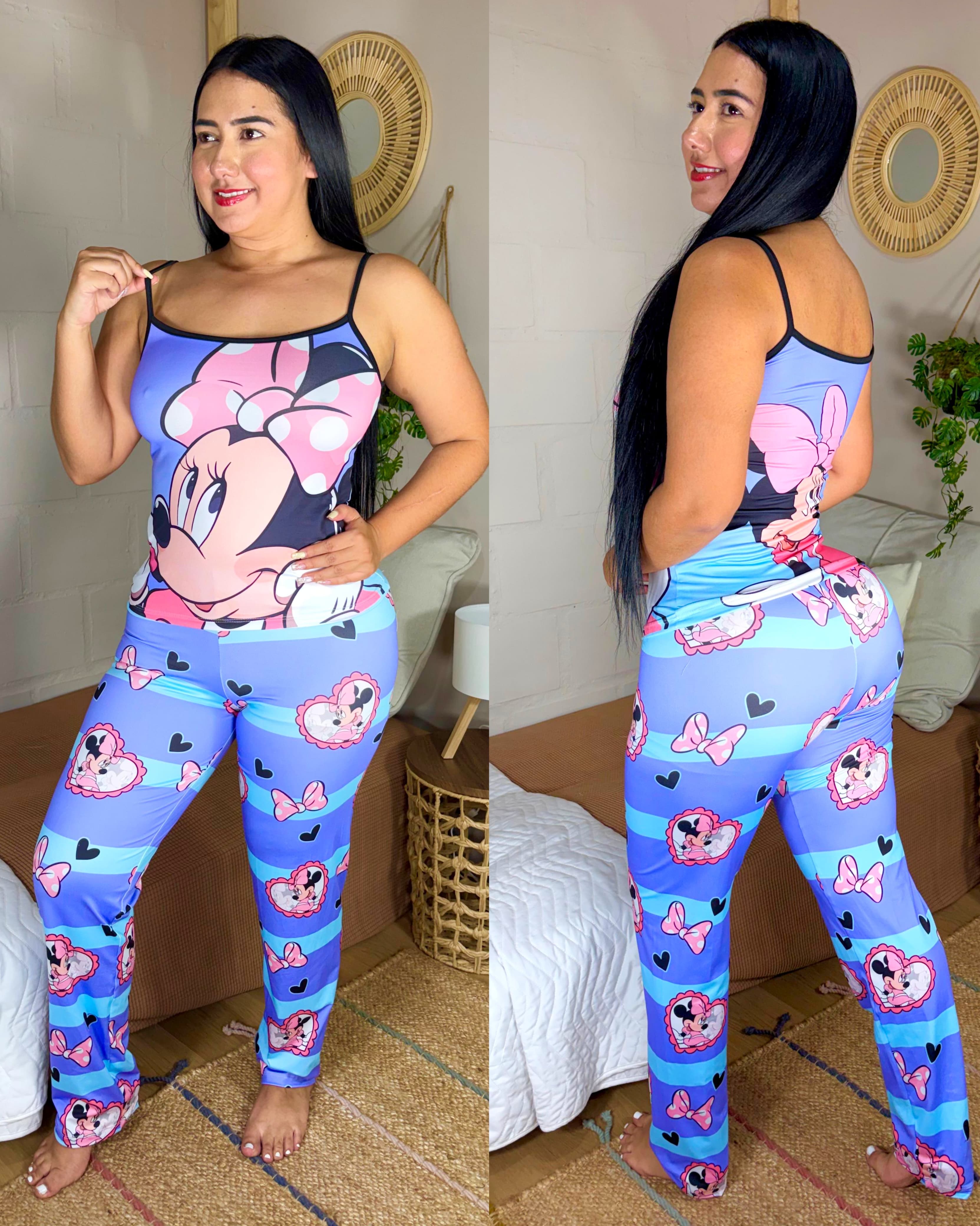 Pijama Pantalón Tira Sublimada Ref.10241 Minnie Azul