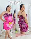 Pijama Bata Plus Sublimada Ref.10401 Pantera Rosa Rosado