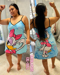 Pijama Bata Plus Sublimada Ref.10424 Daisy Azul
