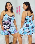 Pijama Bata Plus Sublimada Ref.10429 Kuromi Azul