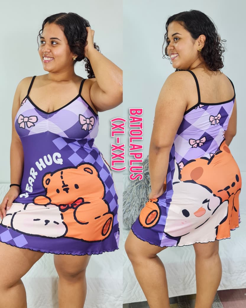 Pijama Bata Plus Sublimada Ref.10432 Chigüiro Azul