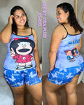 Pijama Tira Short Plus Sublimada Ref.10542 Mafalda Azul