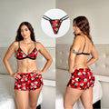 Pijama Short Trío Sublimada Ref.10809 Mickey Rojo